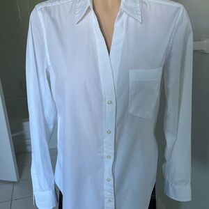 NWT Perfect White Shirt Supreme Poplin by  Gap Size M